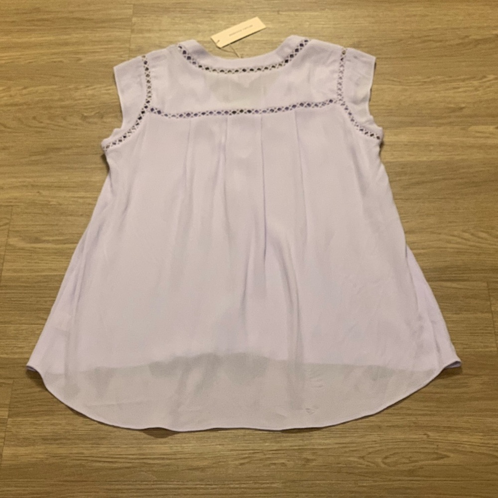NWT Rebecca Taylor Sleeveless Blouse Top Wild Orchid Light Purple Size 6 - Picture 8 of 9